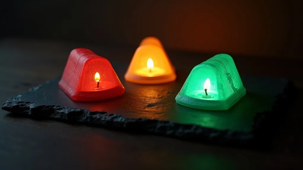 trois cartes feu-rouge rouge orange vert etalees sur ardoise sombre a Rennes